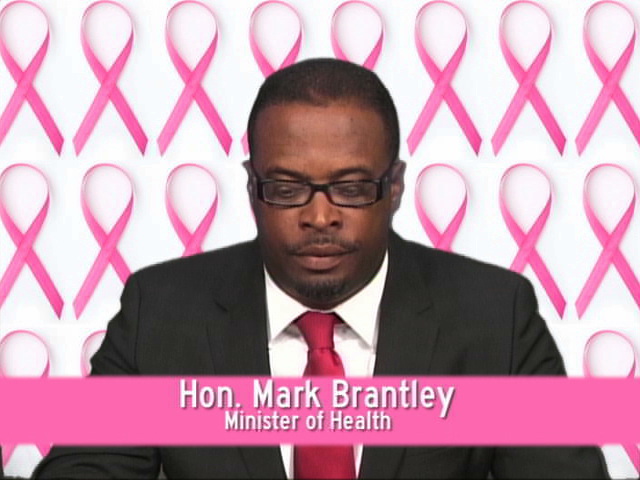 Minister of Health in the Nevis Island Administration Hon. Mark Brantley delivering his televised address to mark Nevis’ Observance of World Cancer Day 2013